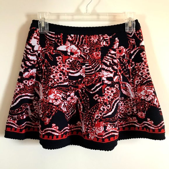RACHEL Rachel Roy Dresses & Skirts - Rachel Roy Red Brocade Print Knit Mini Skirt Small
